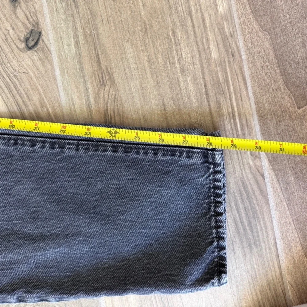 Levis 501 Original Fit Mens Faded Black Distressed Jeans 28x28 Faded